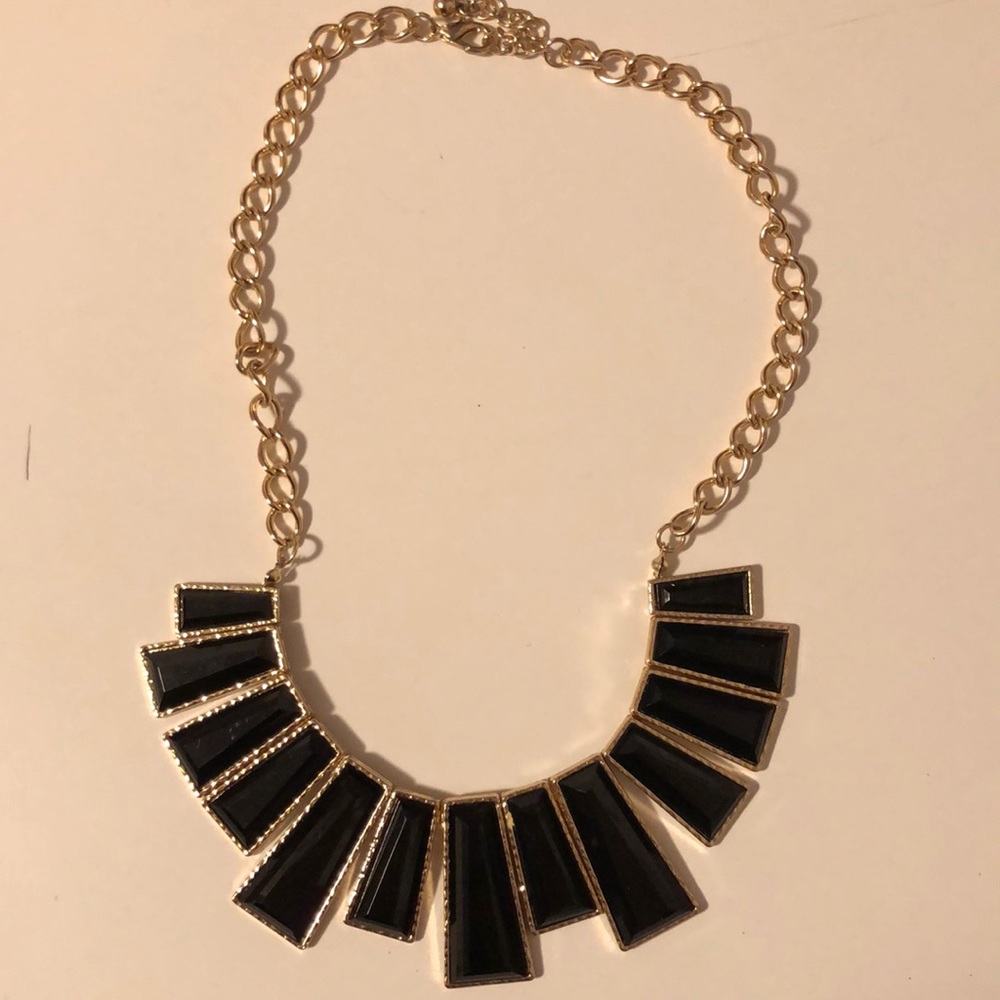 Black and Gold Statement Necklace